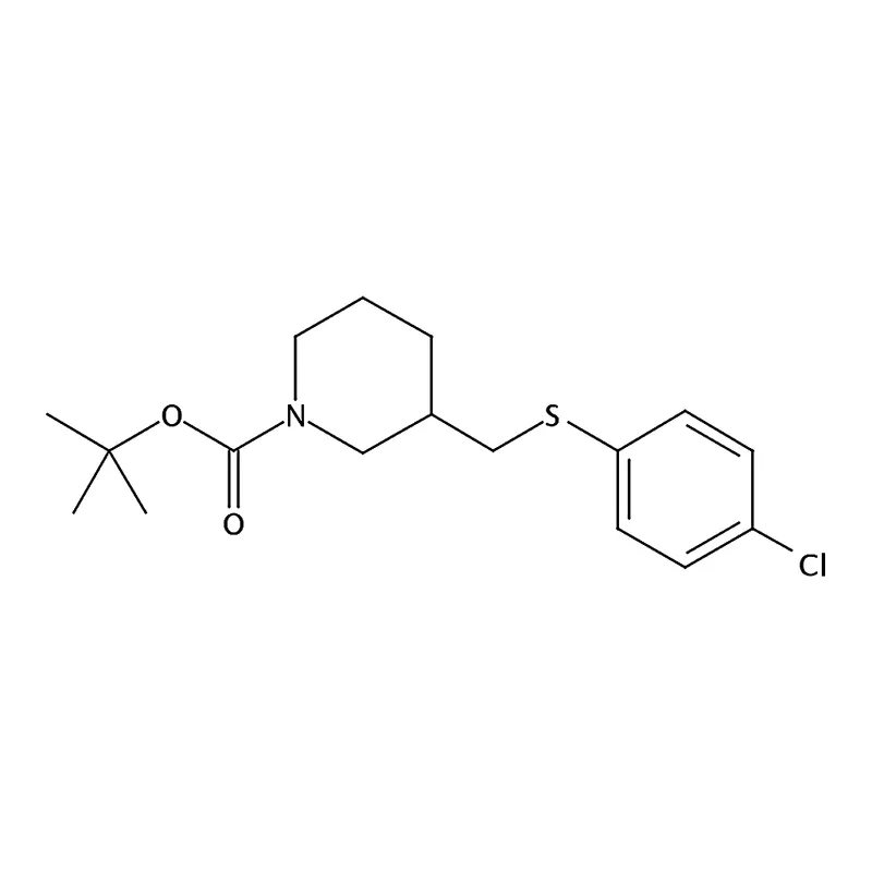 RHAWN tert-Butyl 3-(((4-chlorophenyl)thio)methyl)piperidine-1-carboxylate