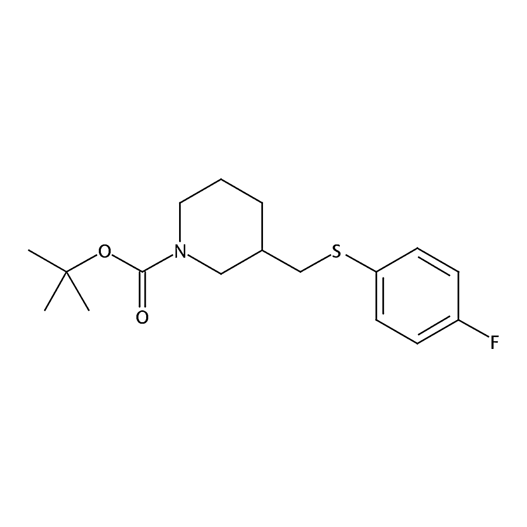 RHAWN tert-Butyl 3-(((4-fluorophenyl)thio)methyl)piperidine-1-carboxylate