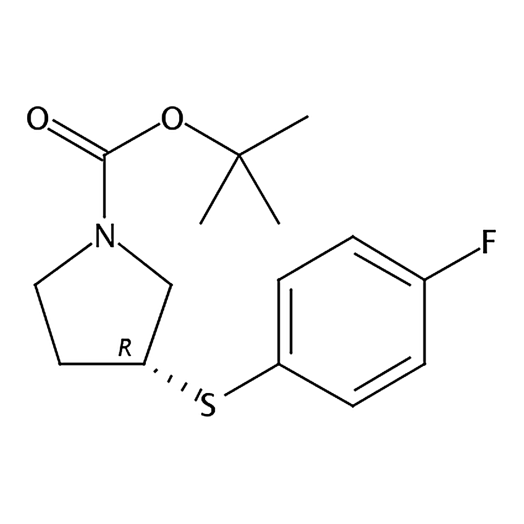 RHAWN (R)-tert-Butyl 3-((4-fluorophenyl)thio)pyrrolidine-1-carboxylate