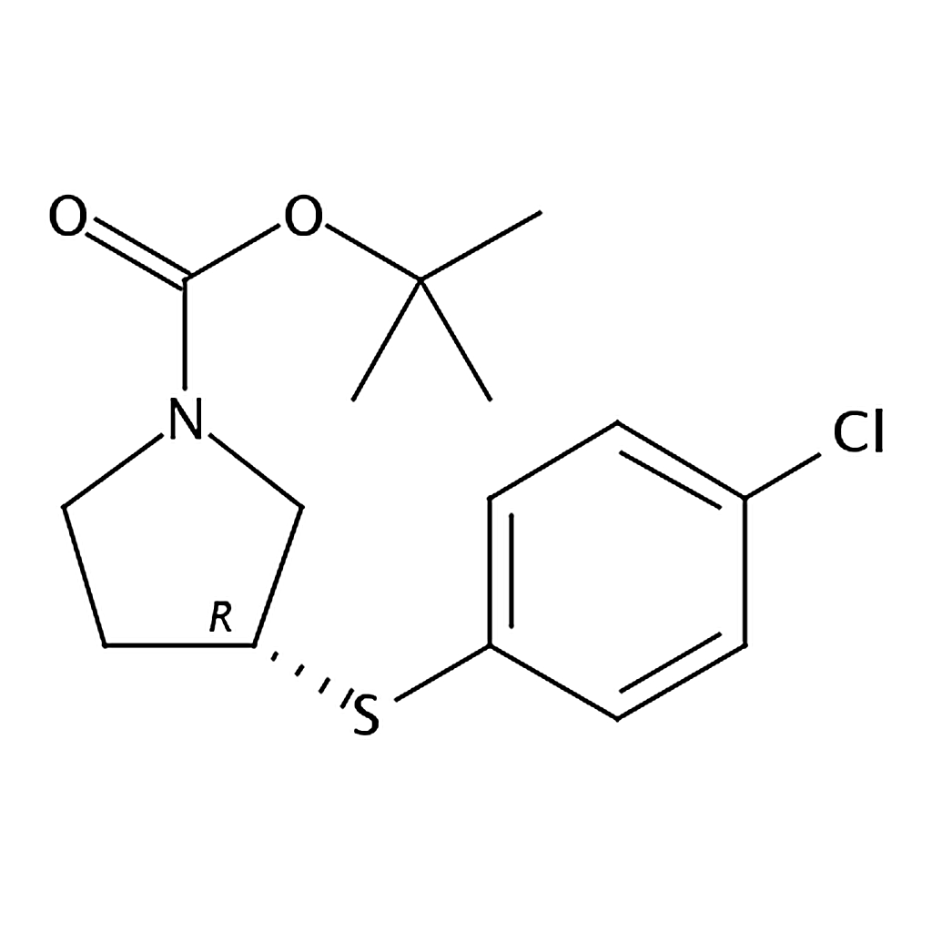 RHAWN (R)-tert-Butyl 3-((4-chlorophenyl)thio)pyrrolidine-1-carboxylate