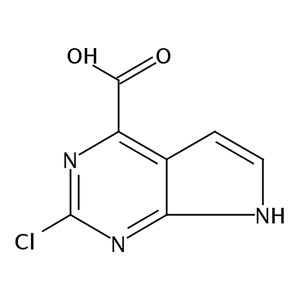 RHAWN 2-Chloro-7H-pyrrolo[2,3-d]pyrimidine-4-carboxylic acid