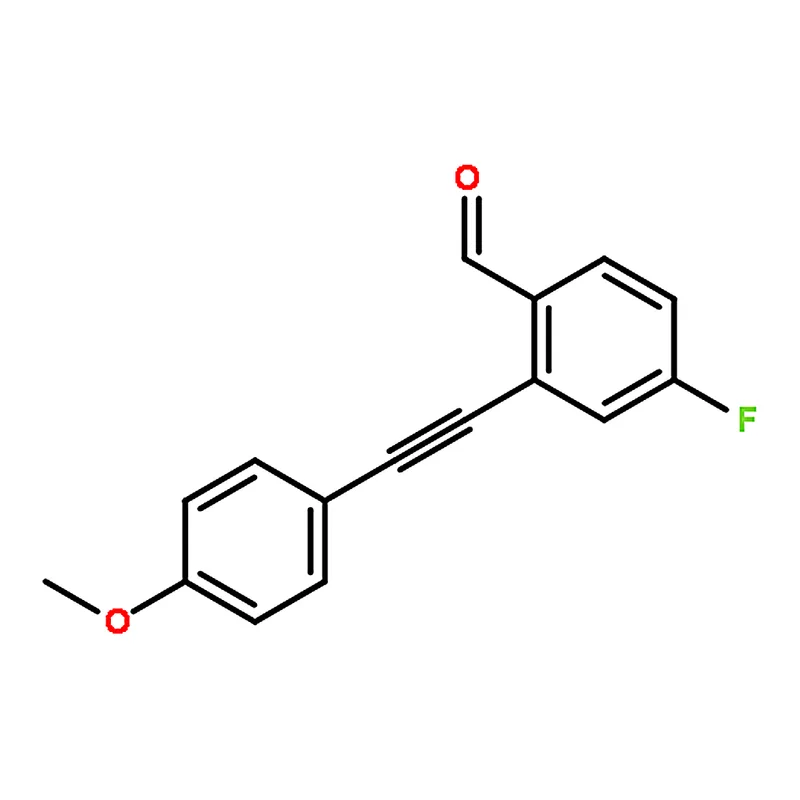 RHAWN 4-Fluoro-2-((4-methoxyphenyl)ethynyl)benzaldehyde