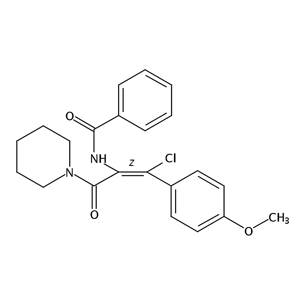 RHAWN (Z)-N-(1-Chloro-1-(4-methoxyphenyl)-3-oxo-3-(piperidin-1-yl)prop-1-en-2-yl)benzamide