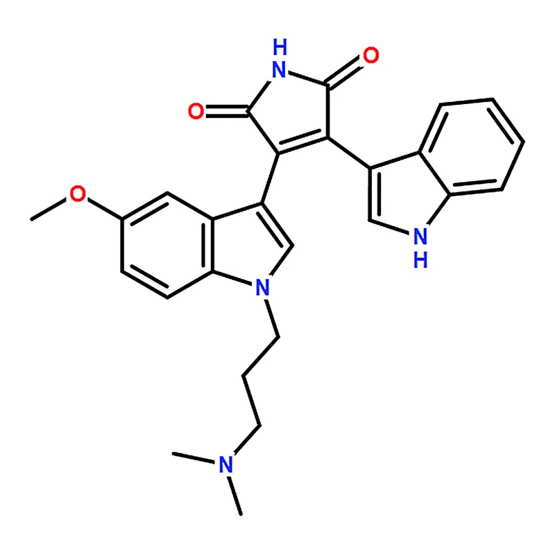 RHAWN 3-(1-(3-(Dimethylamino)propyl)-5-methoxy-1H-indol-3-yl)-4-(1H-indol-3-yl)-1H-pyrrole-2,5-dio
