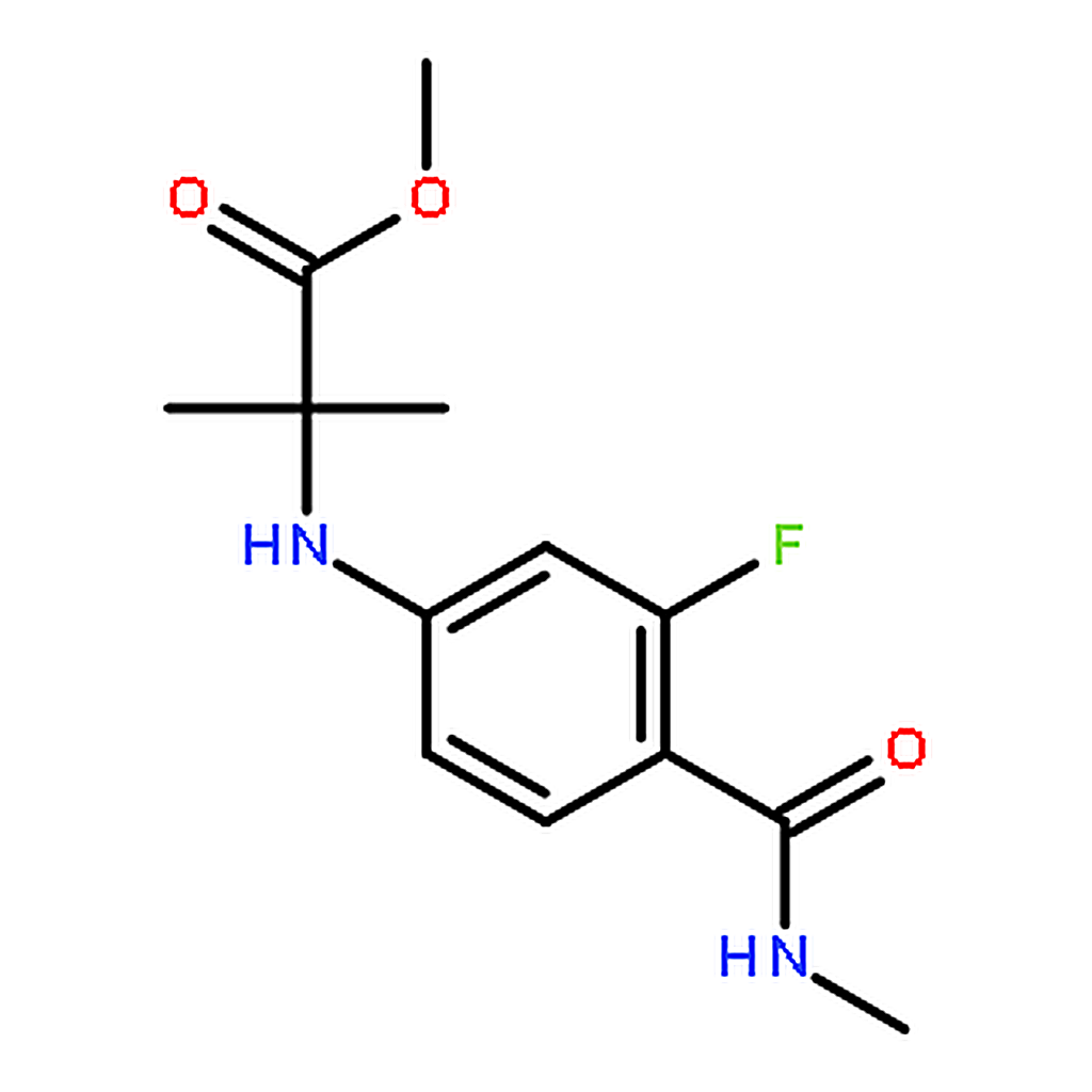 RHAWN Methyl 2-((3-fluoro-4-(methylcarbamoyl)phenyl)amino)-2-methylpropanoate