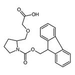 RHAWN (R)-2-((1-(((9H-Fluoren-9-yl)methoxy)carbonyl)pyrrolidin-2-yl)methoxy)acetic acid