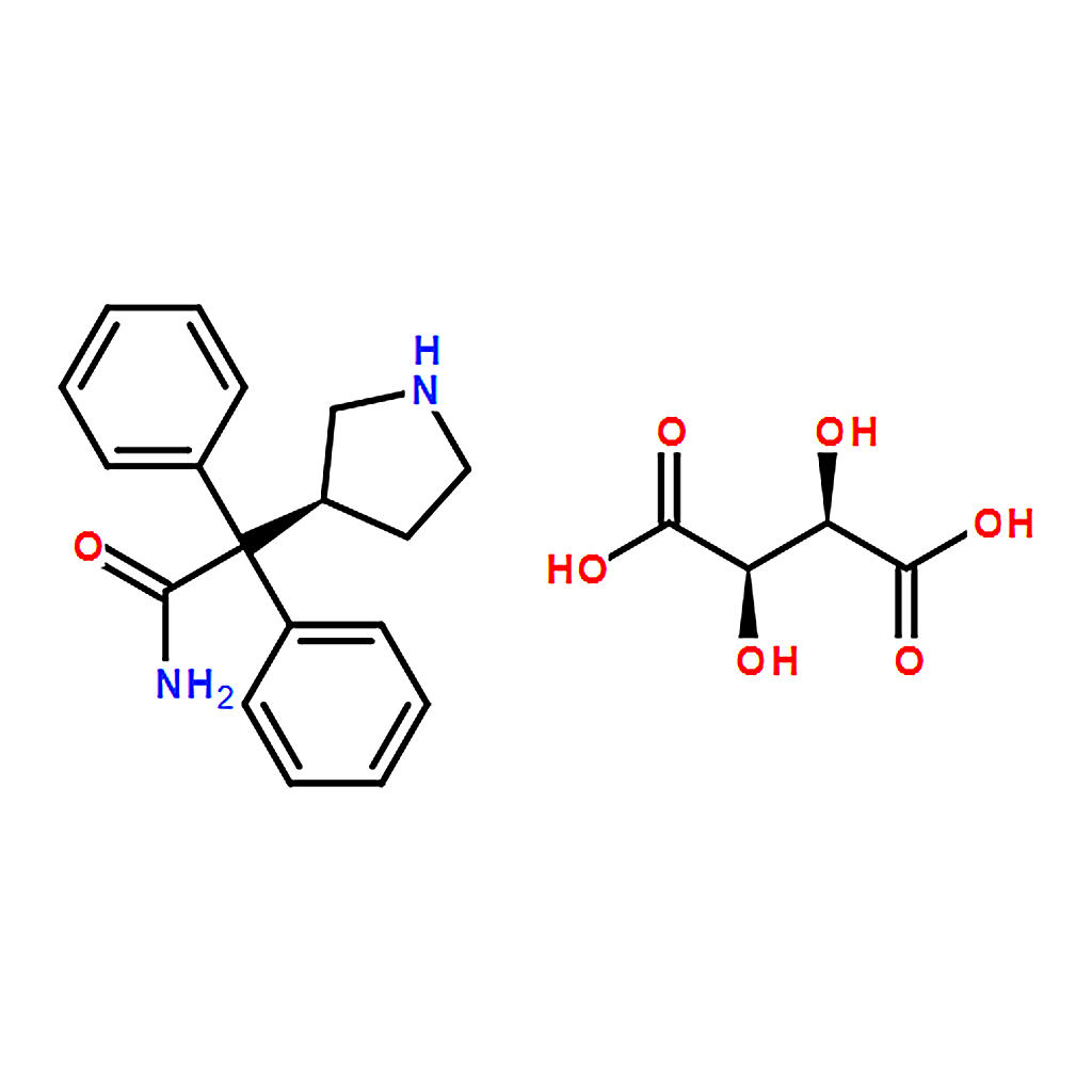 RHAWN (S)-2,2-Diphenyl-2-(pyrrolidin-3-yl)acetamide (2R,3R)-2,3-dihydroxysuccinate