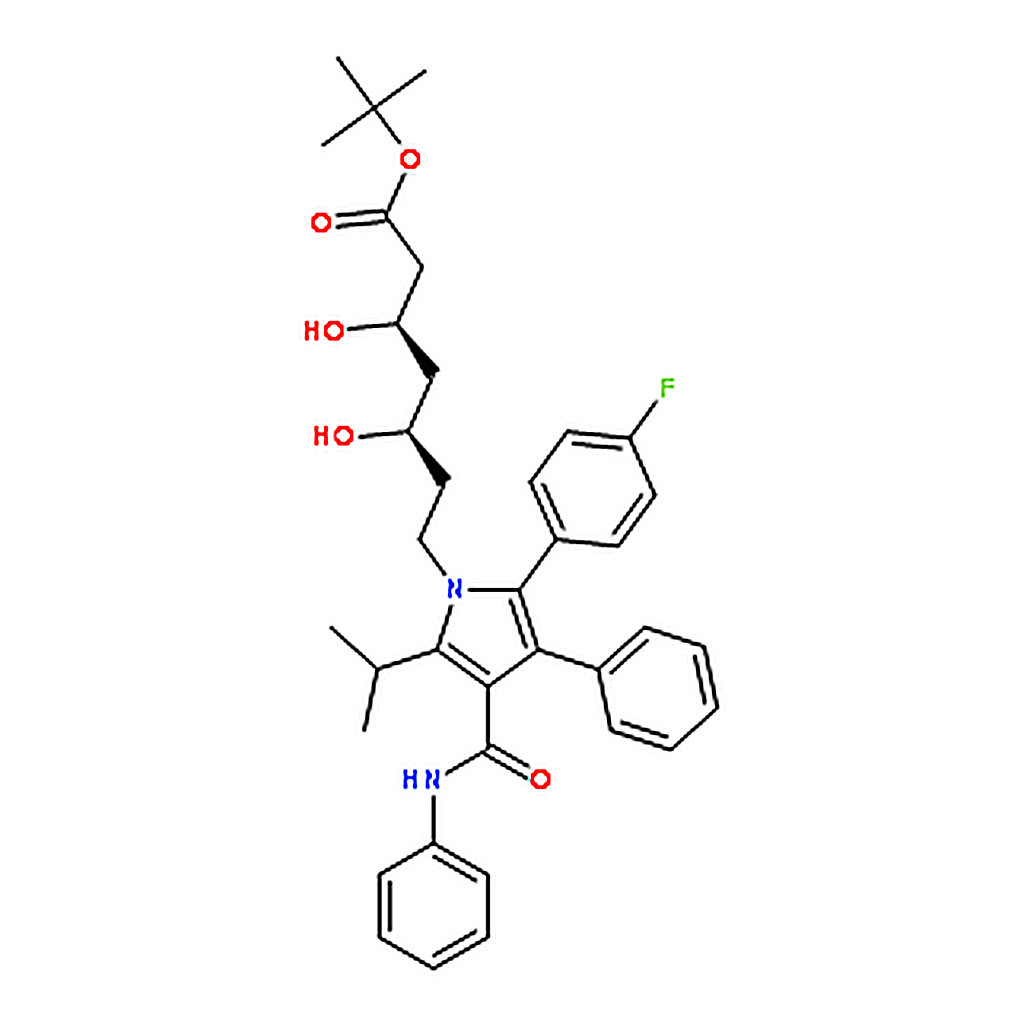 RHAWN (3R，5R)-tert-Butyl 7-(2-(4-fluorophenyl)-5-isopropyl-3-phenyl-4-(phenylcarbamoyl)-1H-pyrrol-