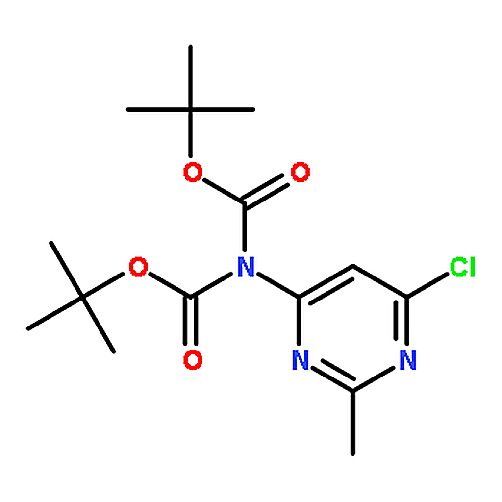 RHAWN 6-[Bis(Boc)amino]-4-chloro-2-methylpyrimidine