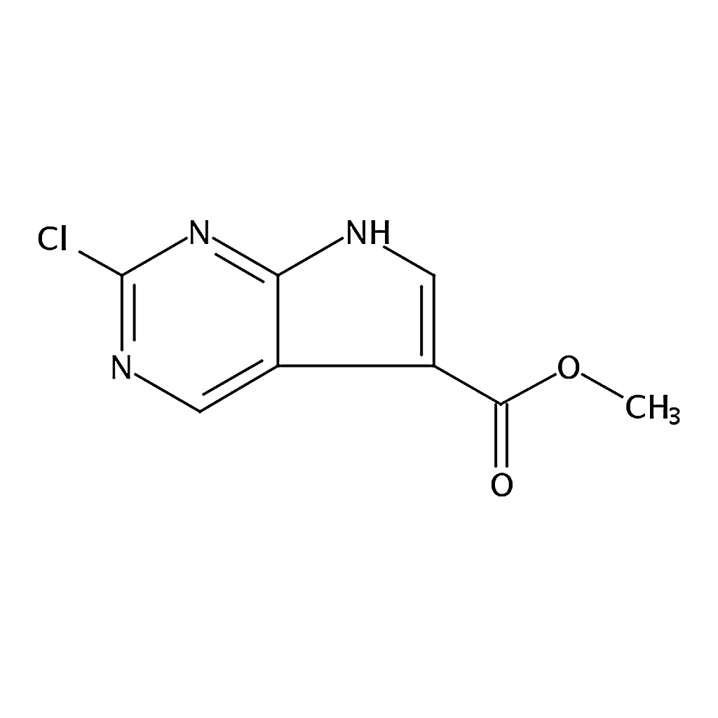 RHAWN Methyl 2-chloro-7H-pyrrolo[2,3-d]pyrimidine-5-carboxylate