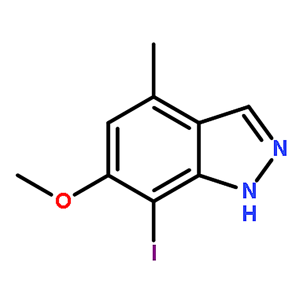 RHAWN 7-Iodo-6-methoxy-4-methyl-1H-indazole