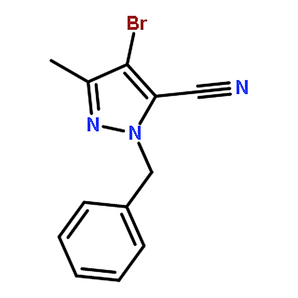 RHAWN 1-Benzyl-4-bromo-3-methyl-1H-pyrazole-5-carbonitrile