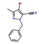 RHAWN 1-Benzyl-4-bromo-3-methyl-1H-pyrazole-5-carbonitrile
