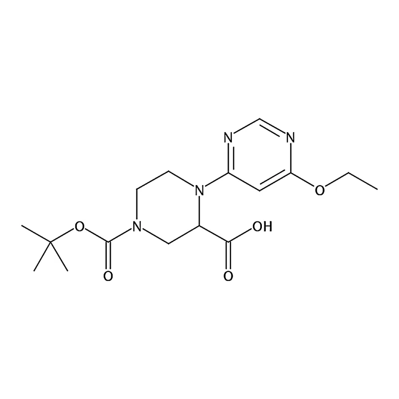 RHAWN 4-(tert-Butoxycarbonyl)-1-(6-ethoxypyrimidin-4-yl)piperazine-2-carboxylic acid