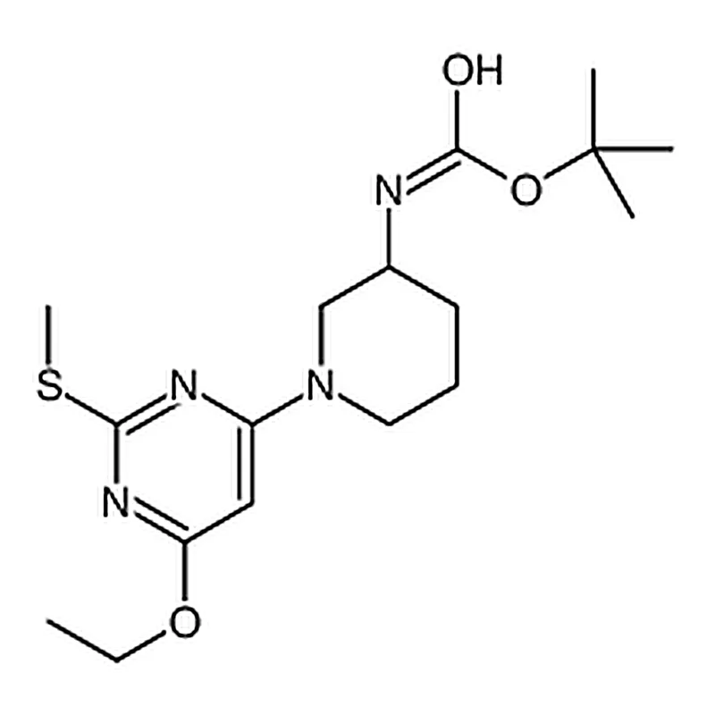 RHAWN tert-Butyl (1-(6-ethoxy-2-(methylthio)pyrimidin-4-yl)piperidin-3-yl)carbamate
