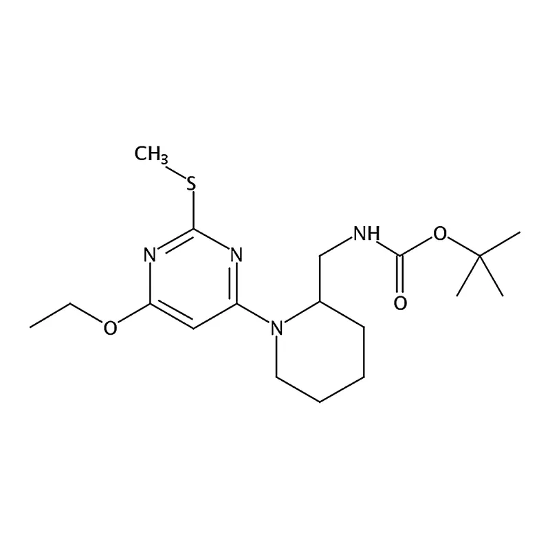 RHAWN tert-Butyl ((1-(6-ethoxy-2-(methylthio)pyrimidin-4-yl)piperidin-2-yl)methyl)carbamate