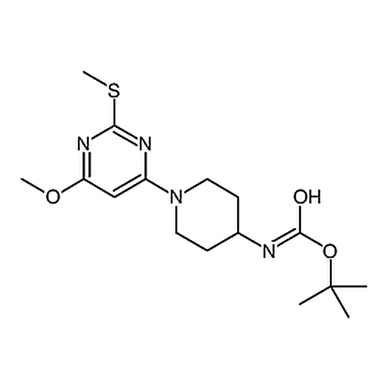 RHAWN tert-Butyl (1-(6-methoxy-2-(methylthio)pyrimidin-4-yl)piperidin-4-yl)carbamate