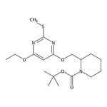 RHAWN tert-Butyl 2-(((6-ethoxy-2-(methylthio)pyrimidin-4-yl)oxy)methyl)piperidine-1-carboxylate
