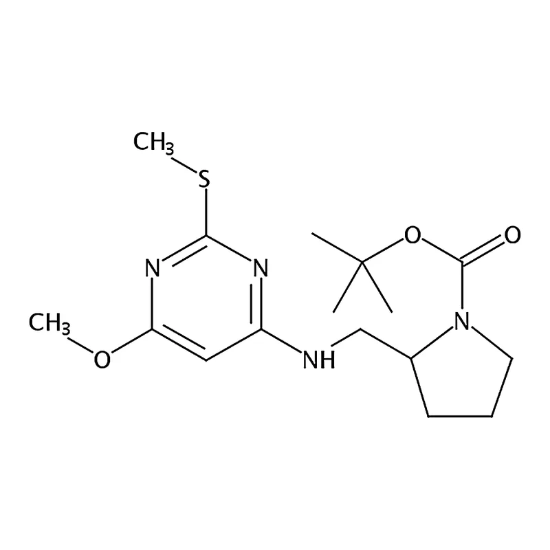 RHAWN tert-Butyl 2-(((6-methoxy-2-(methylthio)pyrimidin-4-yl)amino)methyl)pyrrolidine-1-carboxylate