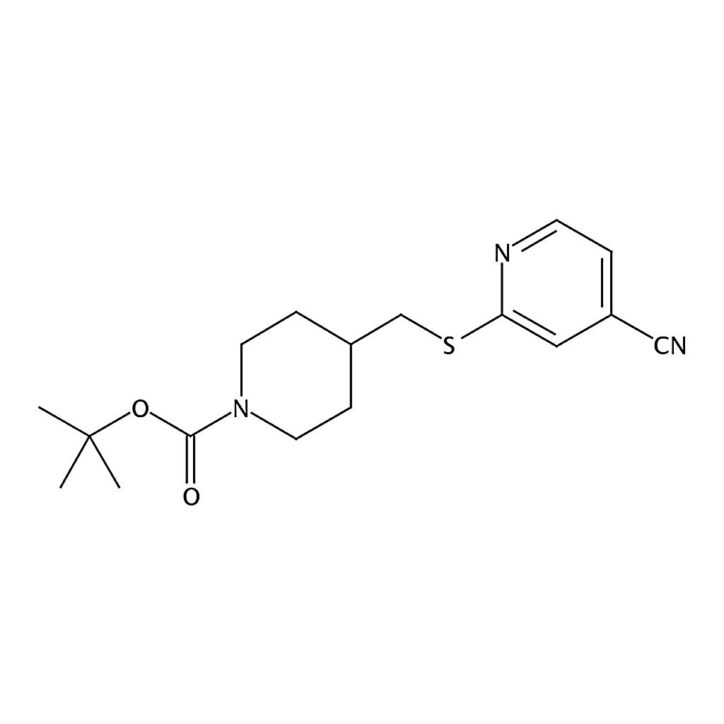 RHAWN tert-Butyl 4-(((4-cyanopyridin-2-yl)thio)methyl)piperidine-1-carboxylate