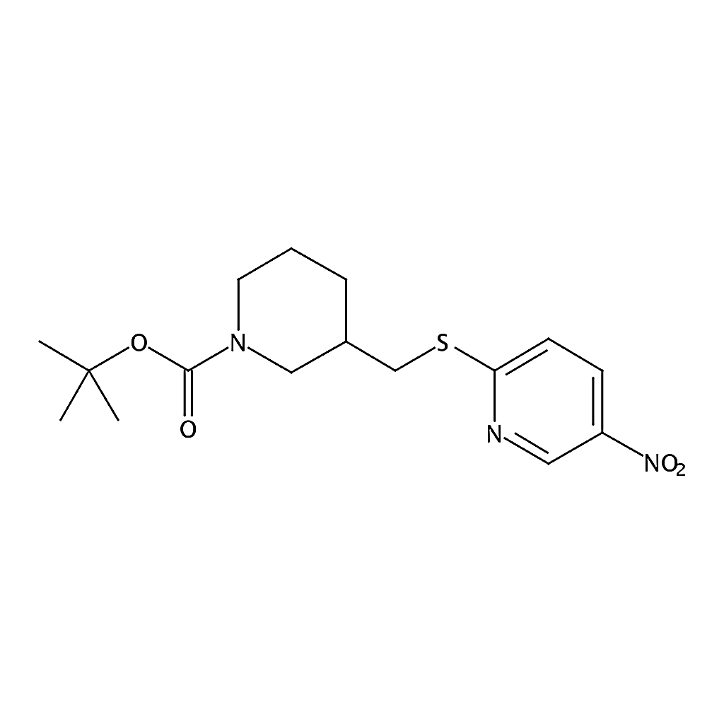 RHAWN tert-Butyl 3-(((5-nitropyridin-2-yl)thio)methyl)piperidine-1-carboxylate