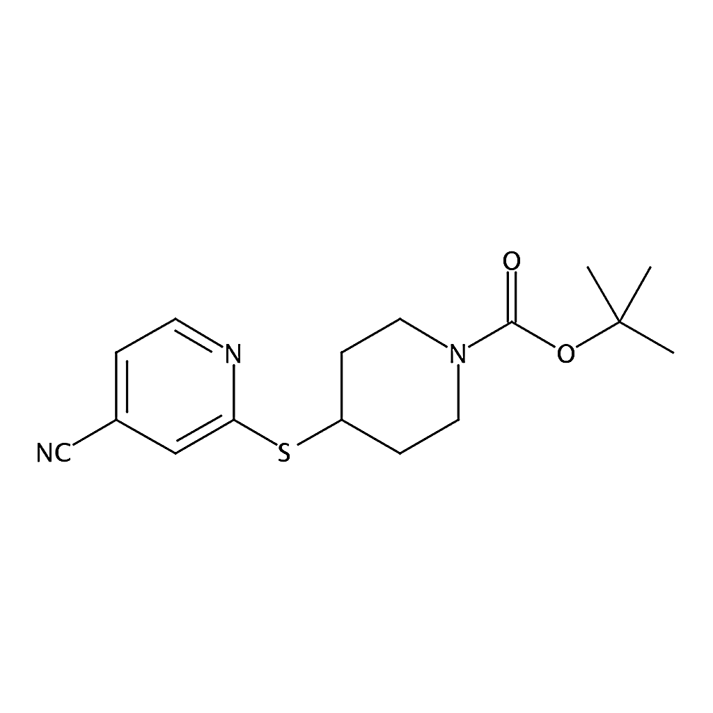 RHAWN tert-Butyl 4-((4-cyanopyridin-2-yl)thio)piperidine-1-carboxylate