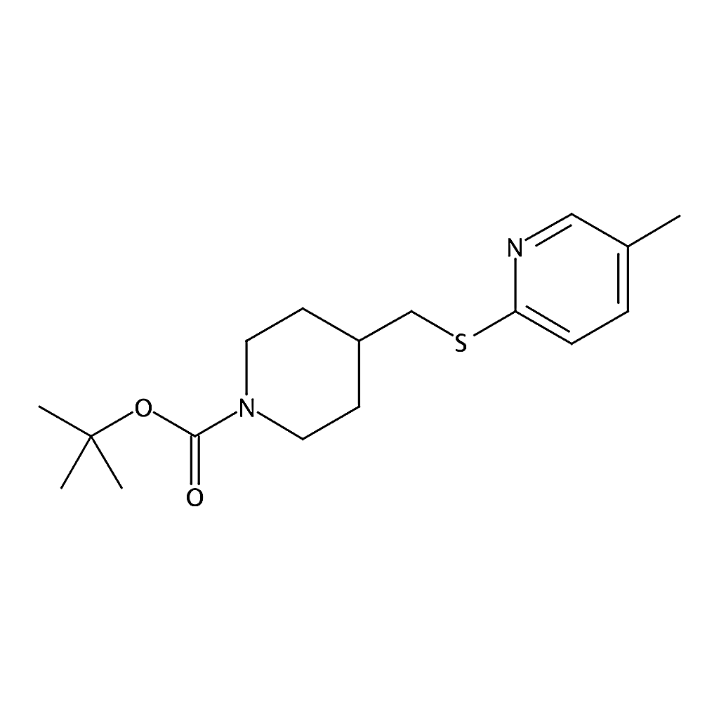 RHAWN tert-Butyl 4-(((5-methylpyridin-2-yl)thio)methyl)piperidine-1-carboxylate