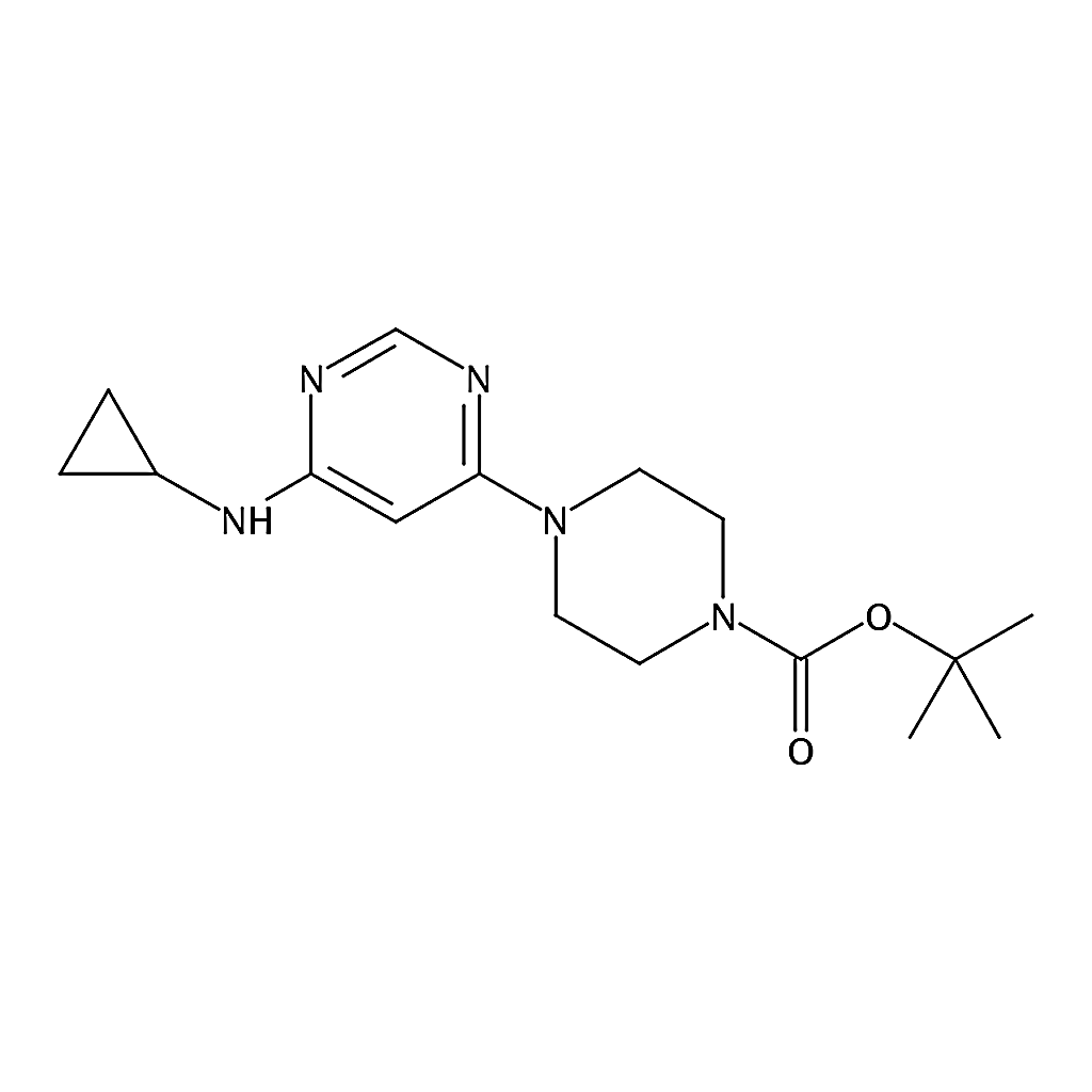 RHAWN tert-Butyl 4-(6-(cyclopropylamino)pyrimidin-4-yl)piperazine-1-carboxylate