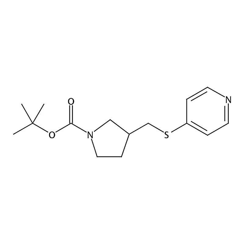RHAWN 3-(Pyridin-4-ylsulfanylmethyl)-pyrrolidine-1-carboxylic acid tert-butyl ester