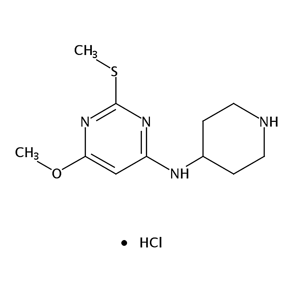 RHAWN 6-Methoxy-2-(methylthio)-N-(piperidin-4-yl)pyrimidin-4-amine hydrochloride