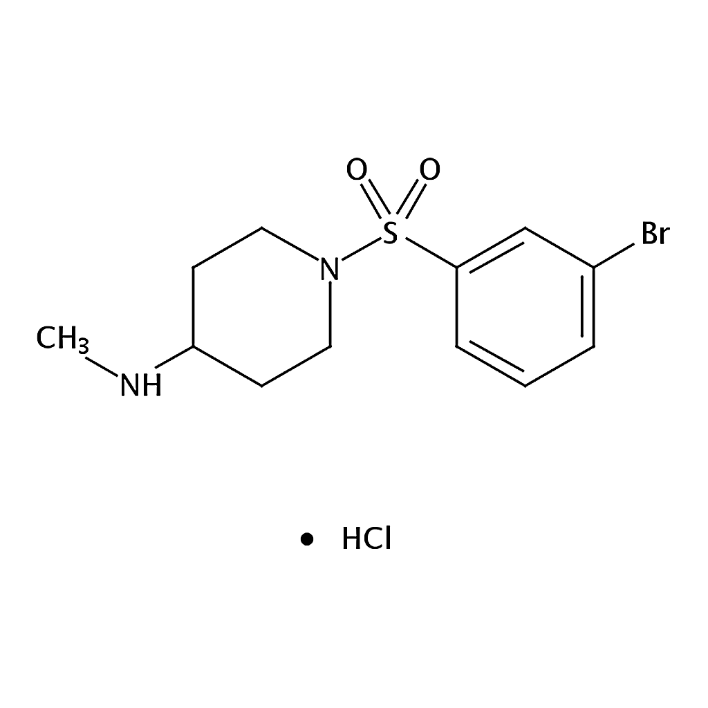 RHAWN 1-((3-Bromophenyl)sulfonyl)-N-methylpiperidin-4-amine hydrochloride