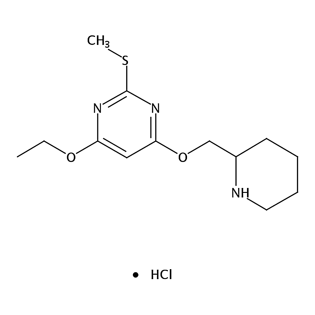 RHAWN 4-Ethoxy-2-(methylthio)-6-(piperidin-2-ylmethoxy)pyrimidine hydrochloride