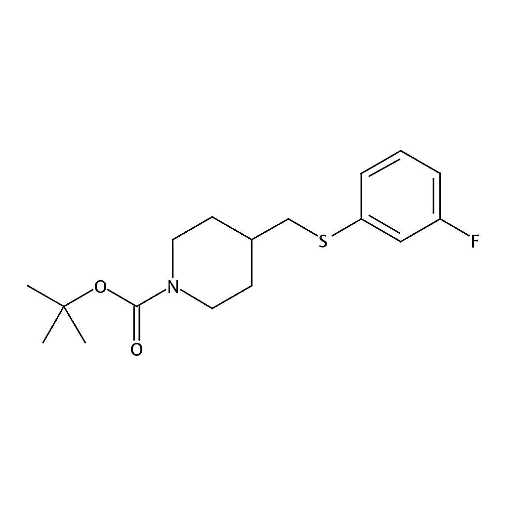 RHAWN tert-Butyl 4-(((3-fluorophenyl)thio)methyl)piperidine-1-carboxylate