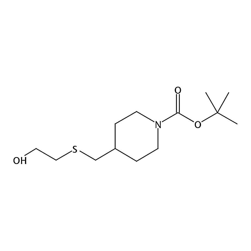RHAWN tert-Butyl 4-(((2-hydroxyethyl)thio)methyl)piperidine-1-carboxylate