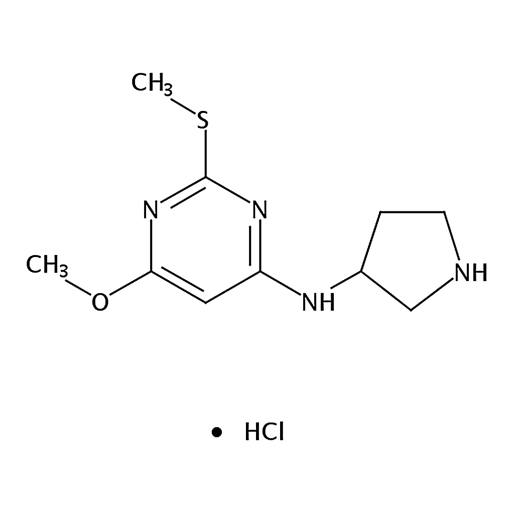 RHAWN 6-Methoxy-2-(methylthio)-N-(pyrrolidin-3-yl)pyrimidin-4-amine hydrochloride