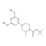 RHAWN tert-Butyl 4-(6-methoxy-2-(methylthio)pyrimidin-4-yl)-2-methylpiperazine-1-carboxylate