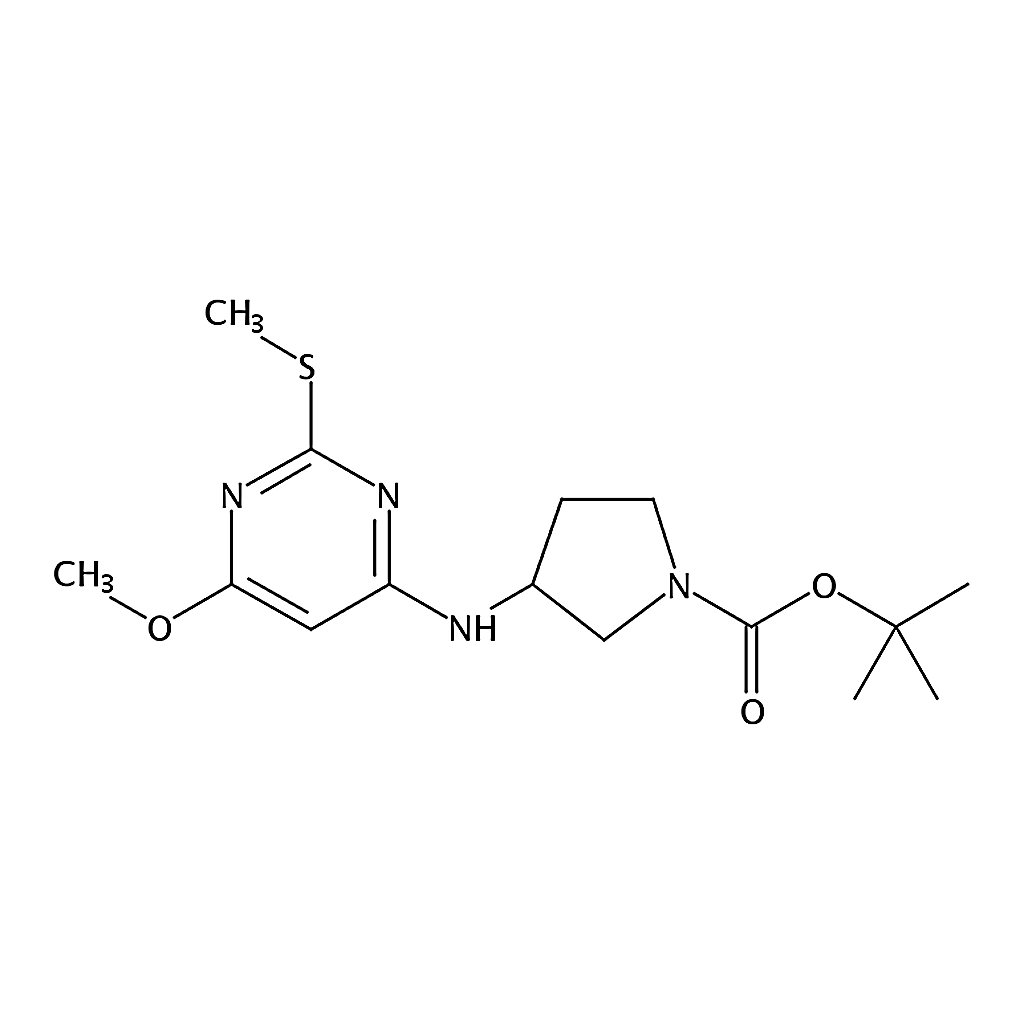 RHAWN tert-Butyl 3-((6-methoxy-2-(methylthio)pyrimidin-4-yl)amino)pyrrolidine-1-carboxylate