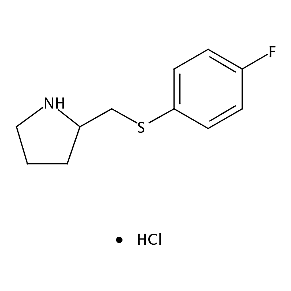 RHAWN 2-(((4-Fluorophenyl)thio)methyl)pyrrolidine hydrochloride