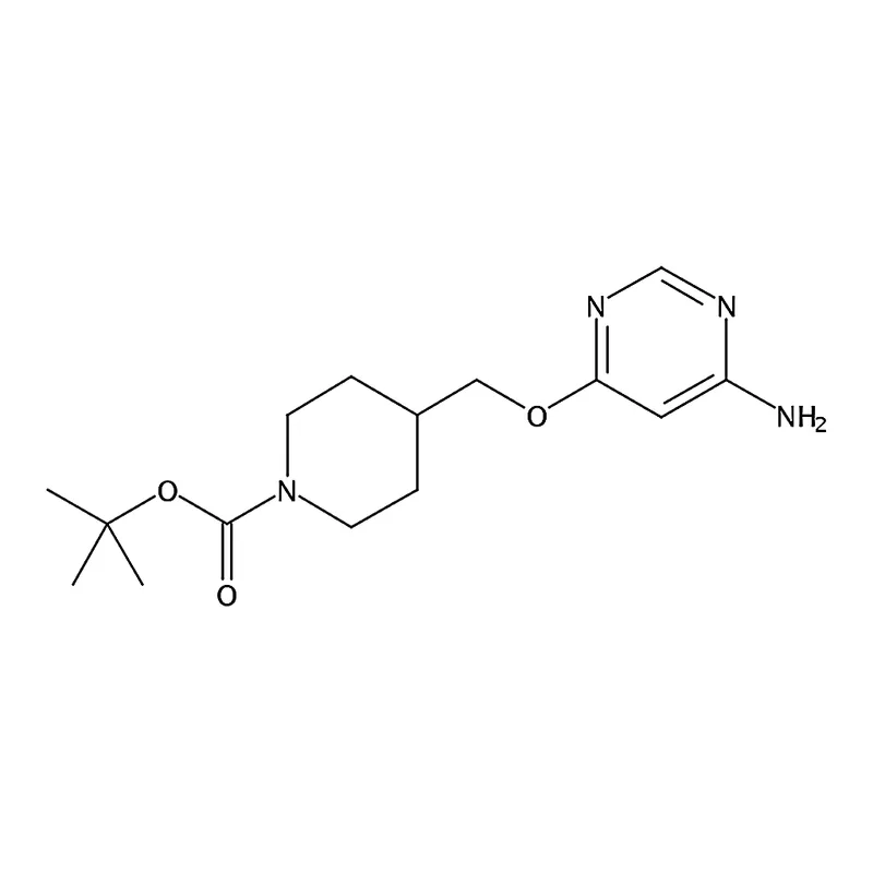 RHAWN tert-Butyl 4-(((6-aminopyrimidin-4-yl)oxy)methyl)piperidine-1-carboxylate