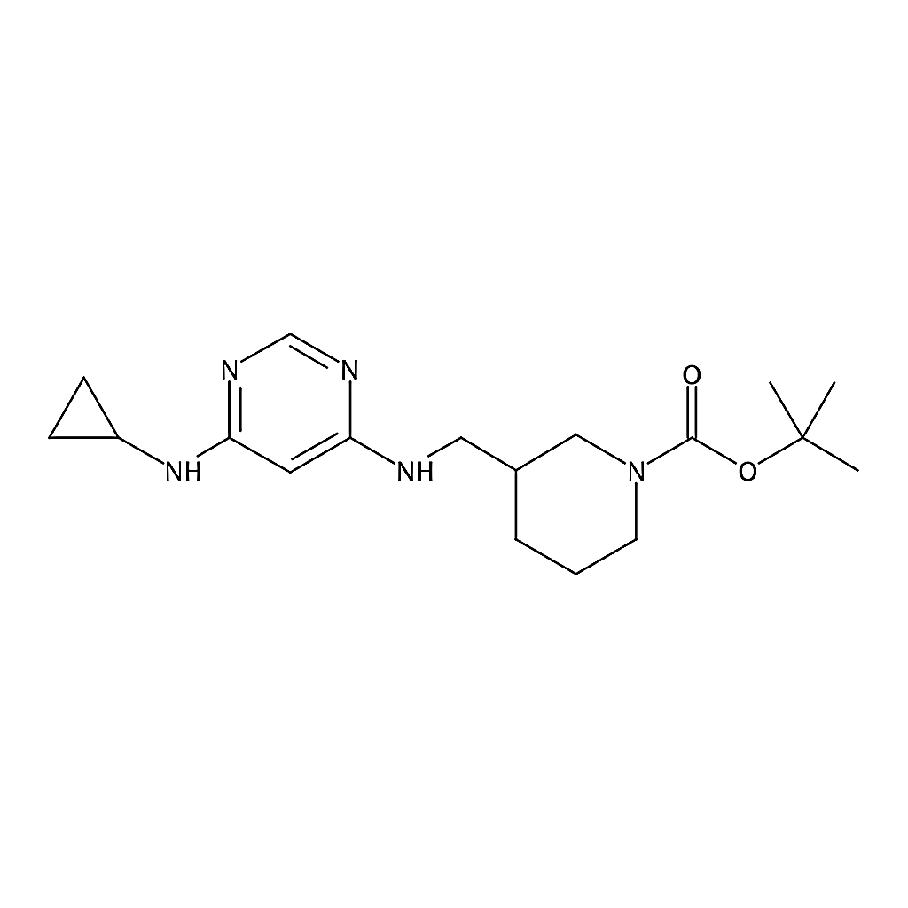RHAWN tert-Butyl 3-(((6-(cyclopropylamino)pyrimidin-4-yl)amino)methyl)piperidine-1-carboxylate