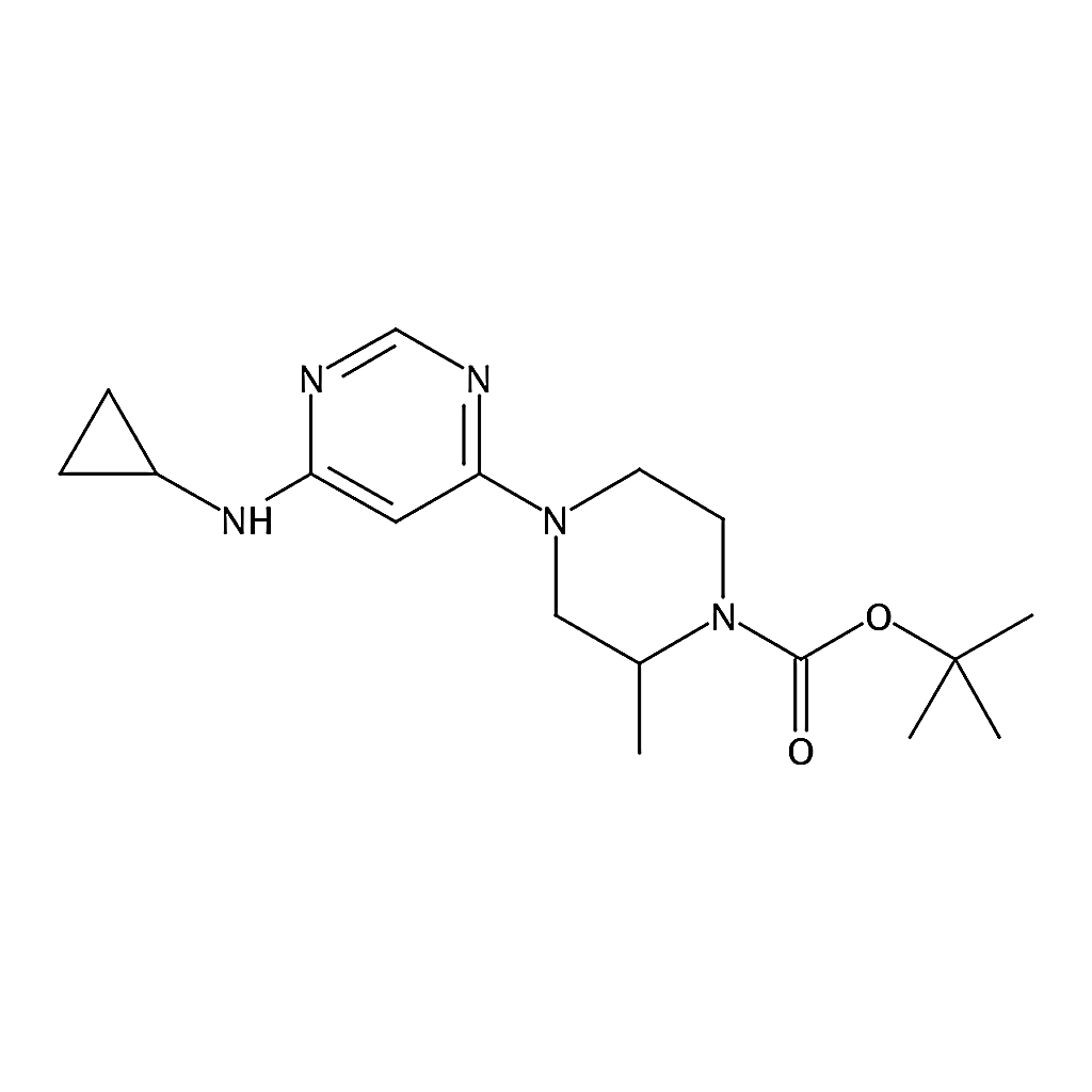 RHAWN tert-Butyl 4-(6-(cyclopropylamino)pyrimidin-4-yl)-2-methylpiperazine-1-carboxylate