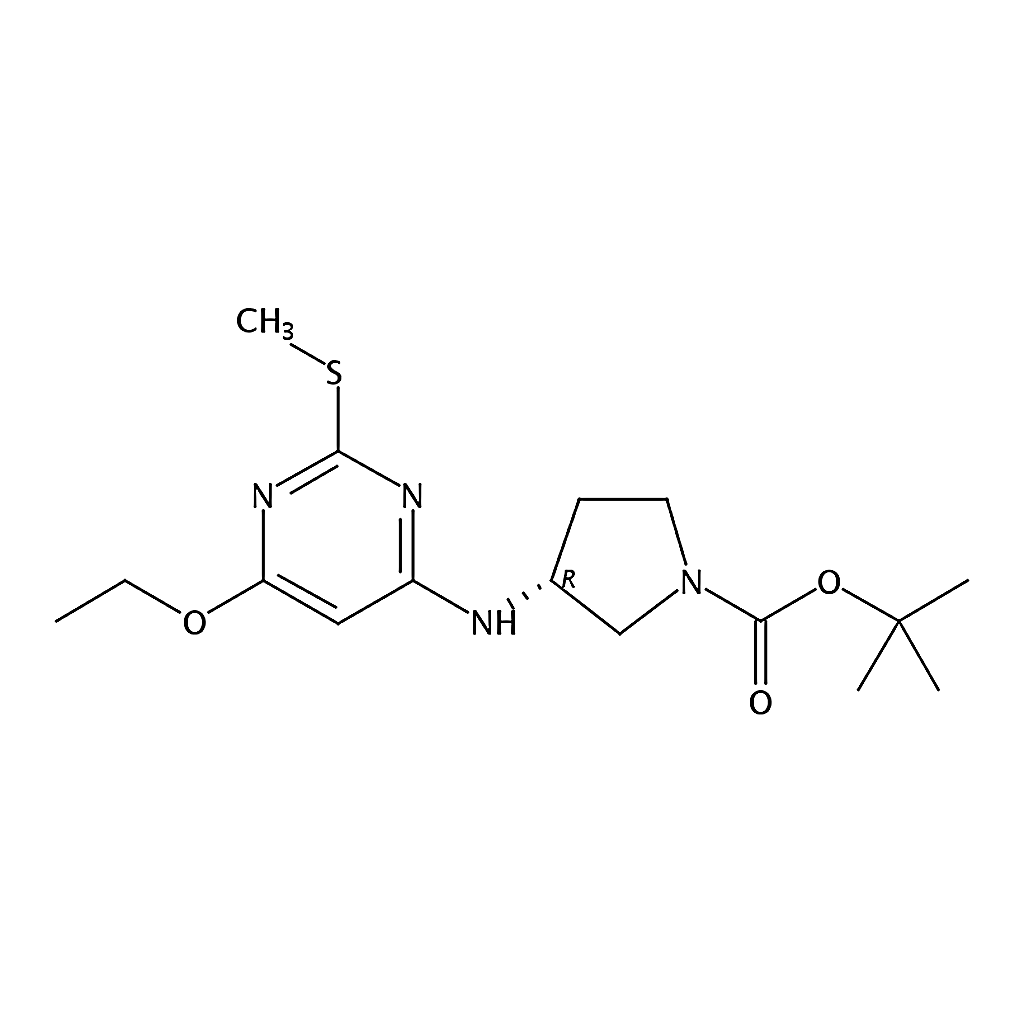 RHAWN (R)-tert-Butyl 3-((6-ethoxy-2-(methylthio)pyrimidin-4-yl)amino)pyrrolidine-1-carboxylate