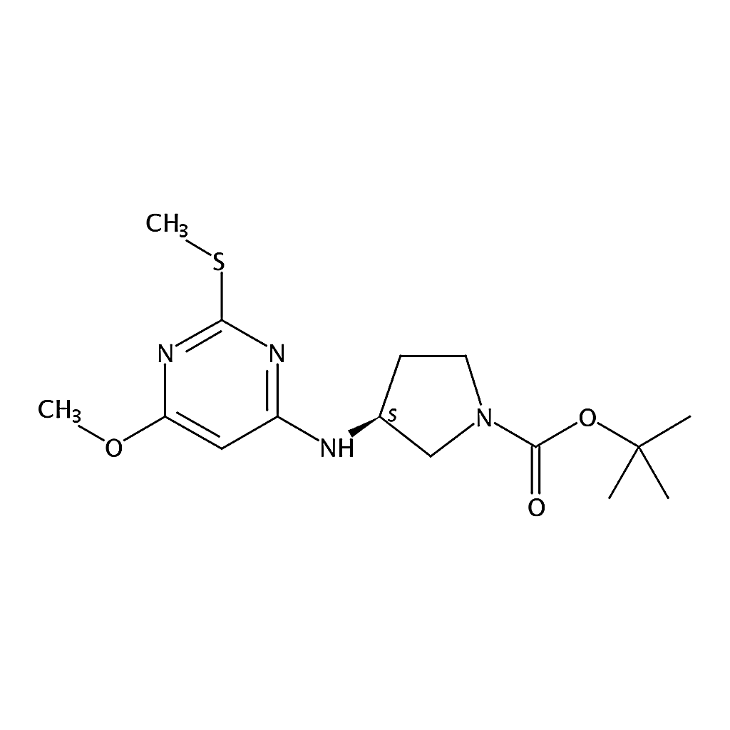 RHAWN (S)-tert-Butyl 3-((6-methoxy-2-(methylthio)pyrimidin-4-yl)amino)pyrrolidine-1-carboxylate