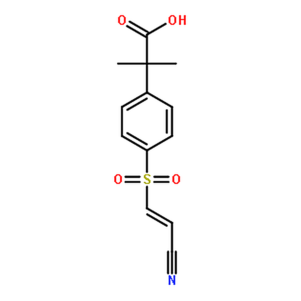 RHAWN (E)-2-(4-((2-Cyanovinyl)sulfonyl)phenyl)-2-methylpropanoic acid