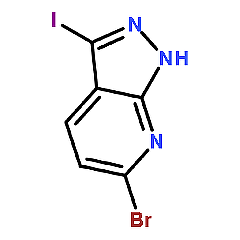 RHAWN 6-Bromo-3-iodo-1H-pyrazolo[3,4-b]pyridine
