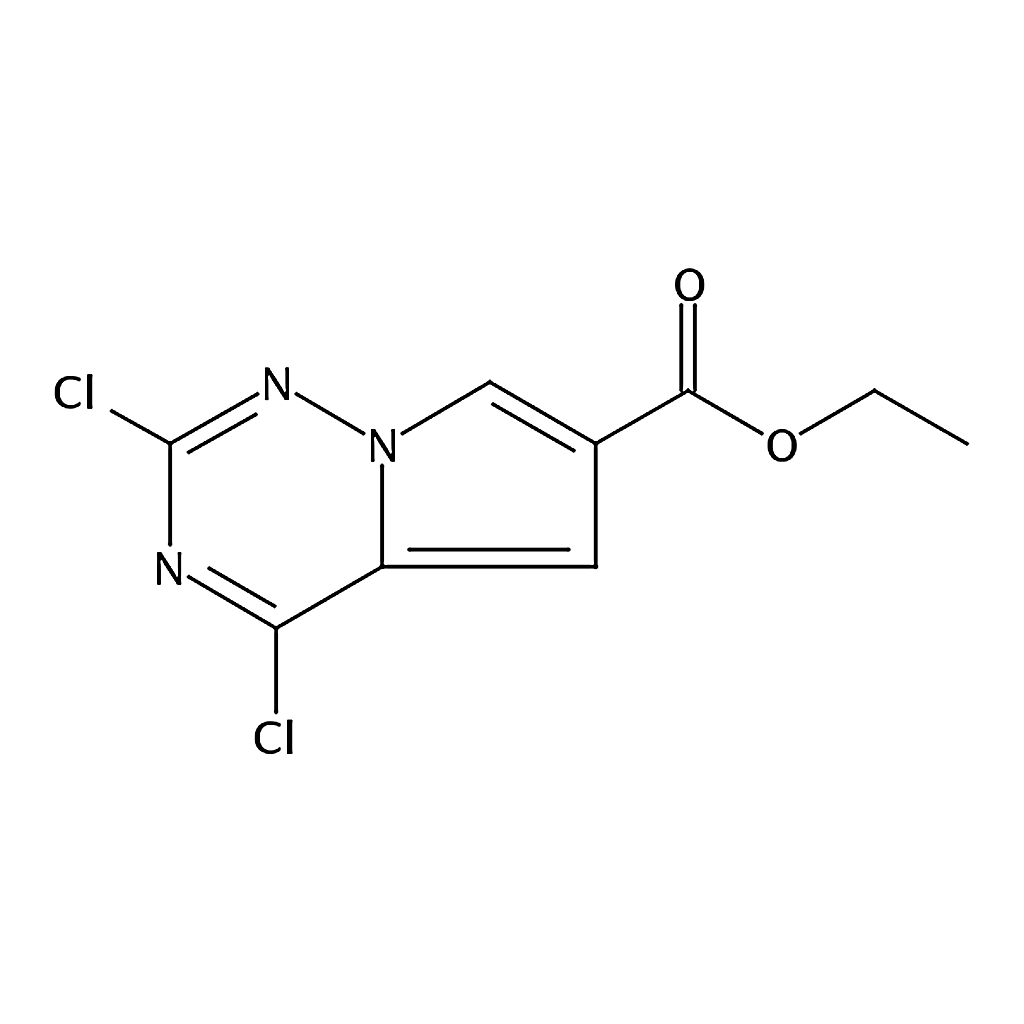 RHAWN Ethyl 2,4-dichloropyrrolo[2,1-f]-[1,2,4]triazine-6-carboxylate