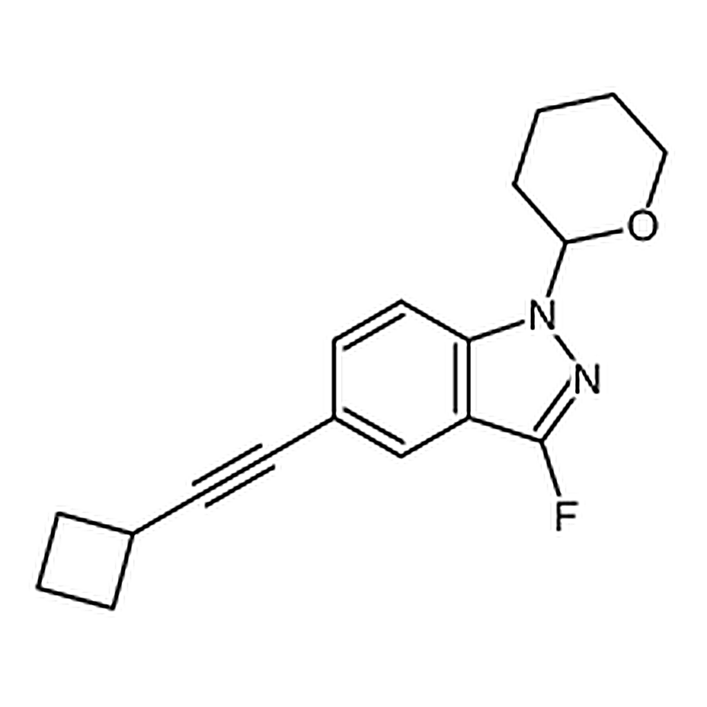 RHAWN 5-(Cyclobutylethynyl)-3-fluoro-1-(tetrahydro-2H-pyran-2-yl)-1H-indazole