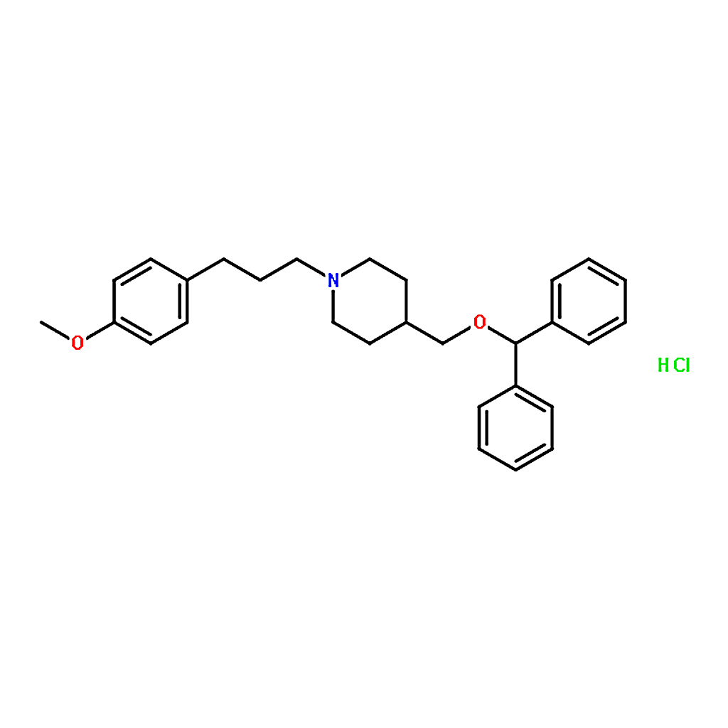 RHAWN 4-[(Diphenylmethoxy)methyl]-1-[3-(4-methoxyphenyl)propyl]-piperidinehydrochloride