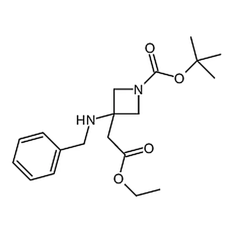 RHAWN tert-Butyl 3-(benzylamino)-3-(2-ethoxy-2-oxoethyl)azetidine-1-carboxylate