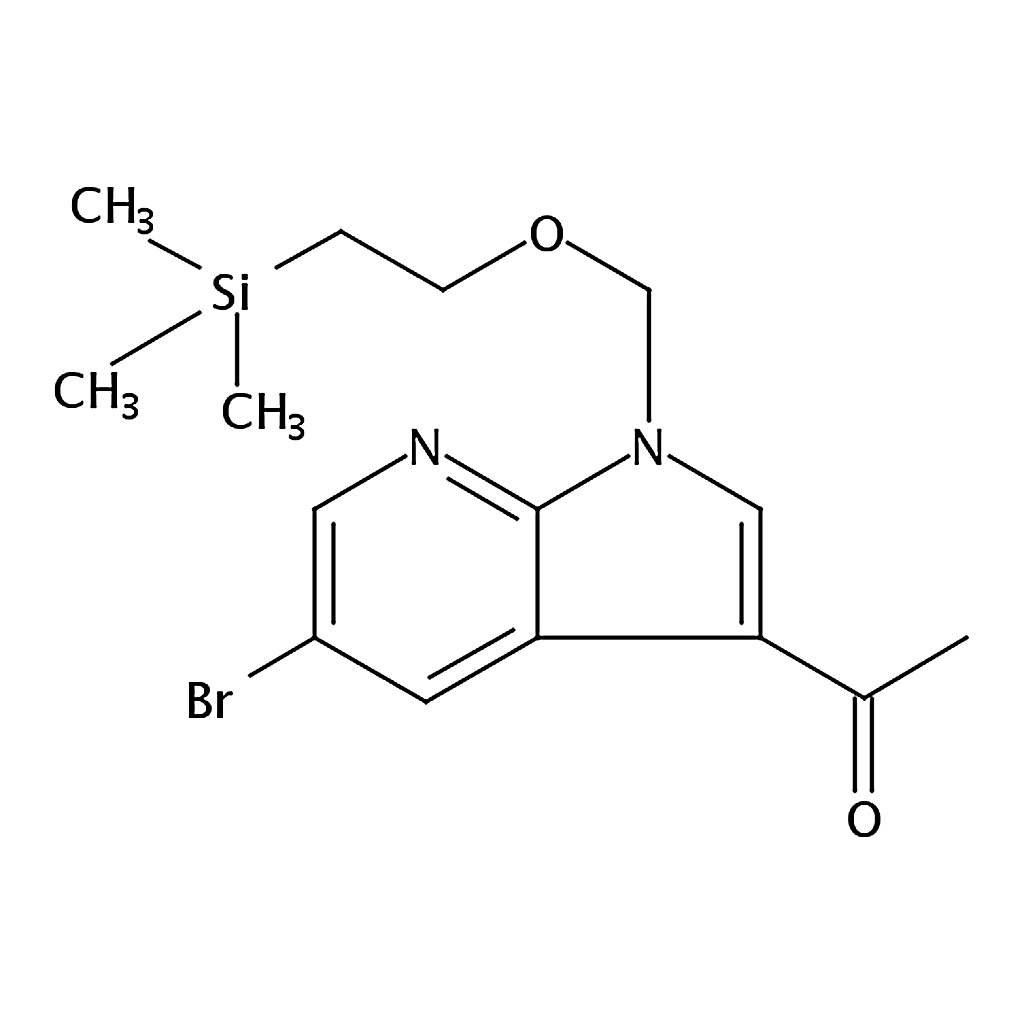 RHAWN 1-(5-Bromo-1-((2-(trimethylsilyl)ethoxy)methyl)-1H-pyrrolo[2,3-b]pyridin-3-yl)ethanone